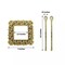 2 Gold 6" Square Plastic CURTAIN TIE Backs Baroque Design Acrylic Crystals Party